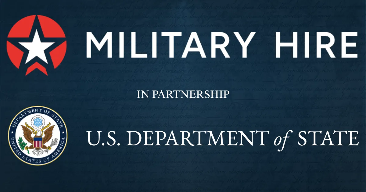 Military Hire in Partnership with the Department of State logo